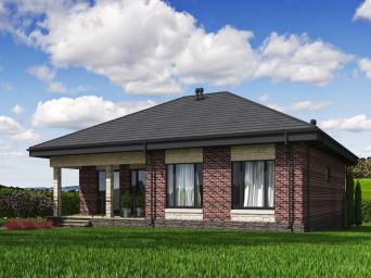 Проект одноэтажного дома с террасой